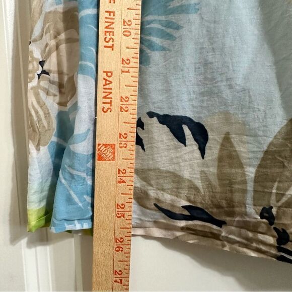 VTNG TALBOTS COLLECTION SILK BLEND TROPICAL PRINT A LINE PLEATED‎ MIDI SKIRT 4 - Picture 4 of 10